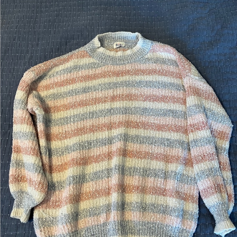 Bibi Striped Sweater - Blue and Pink